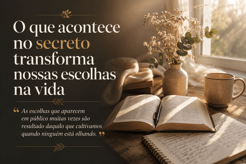 O que acontece no secreto transforma nossas escolhas na vida