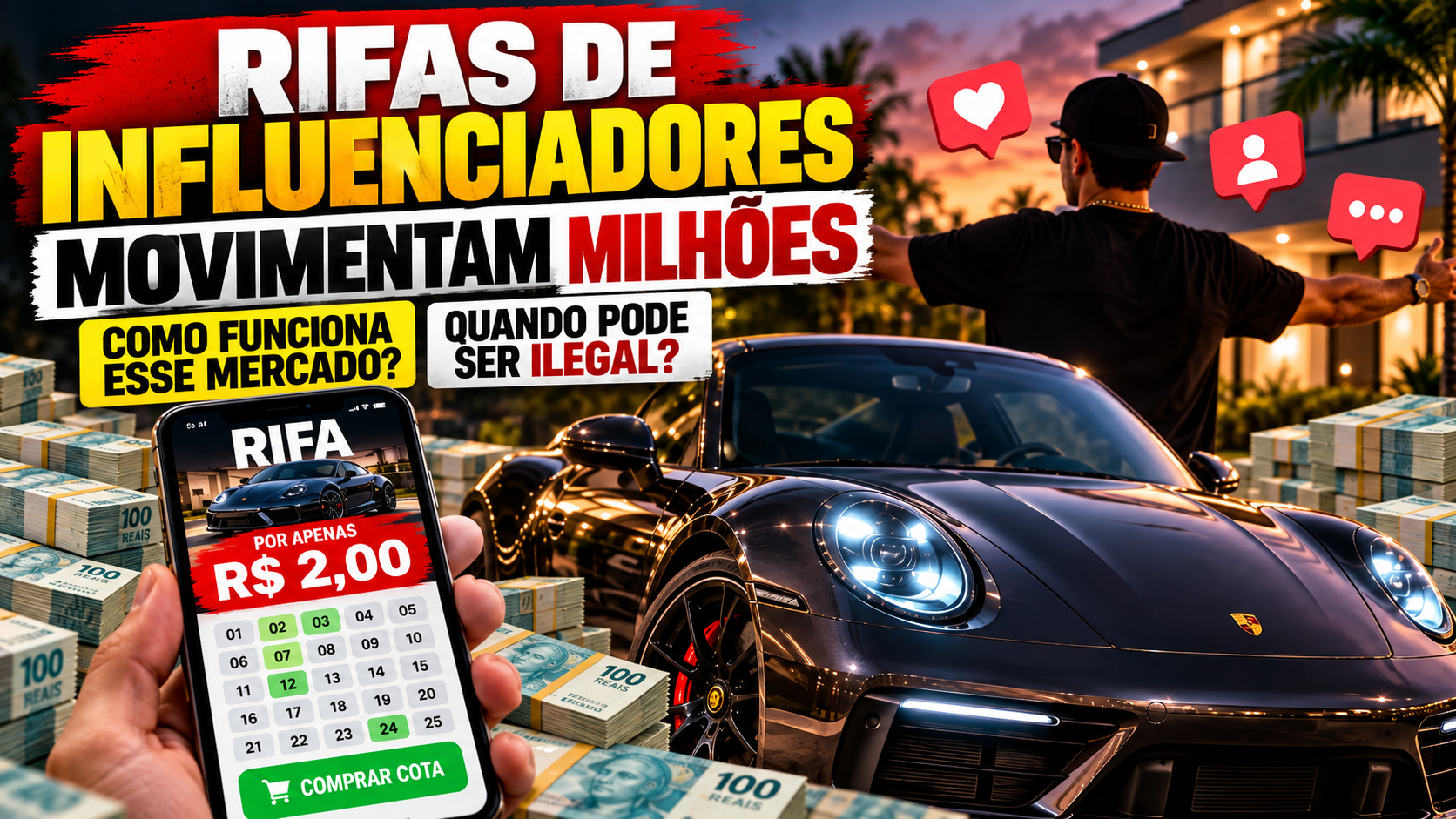 Rifas de influenciadores movimentam milhões: como funciona esse mercado e quando ele é ilegal?