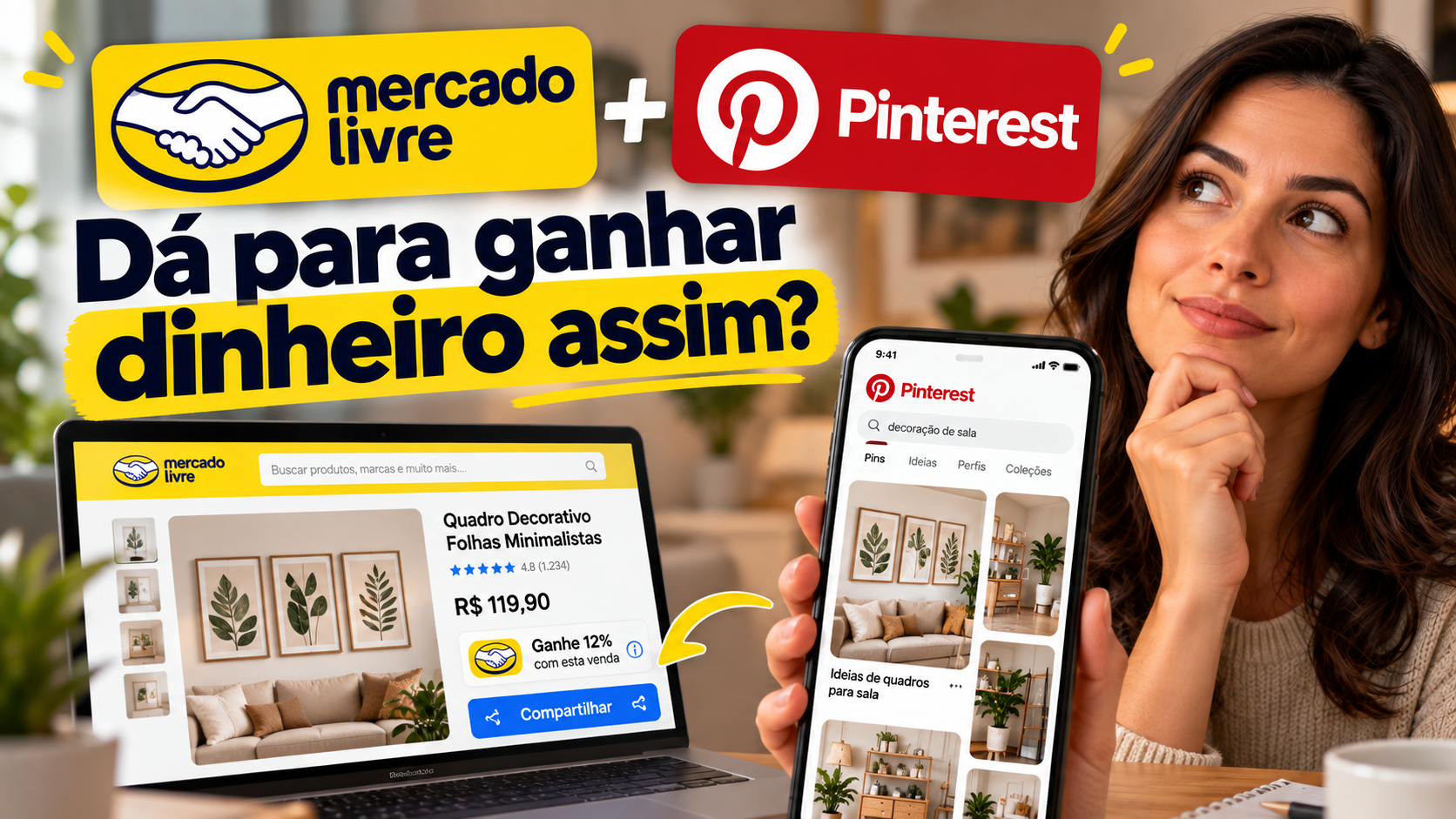 Mercado Livre e Pinterest: estratégia de afiliados para gerar comissão com Pins